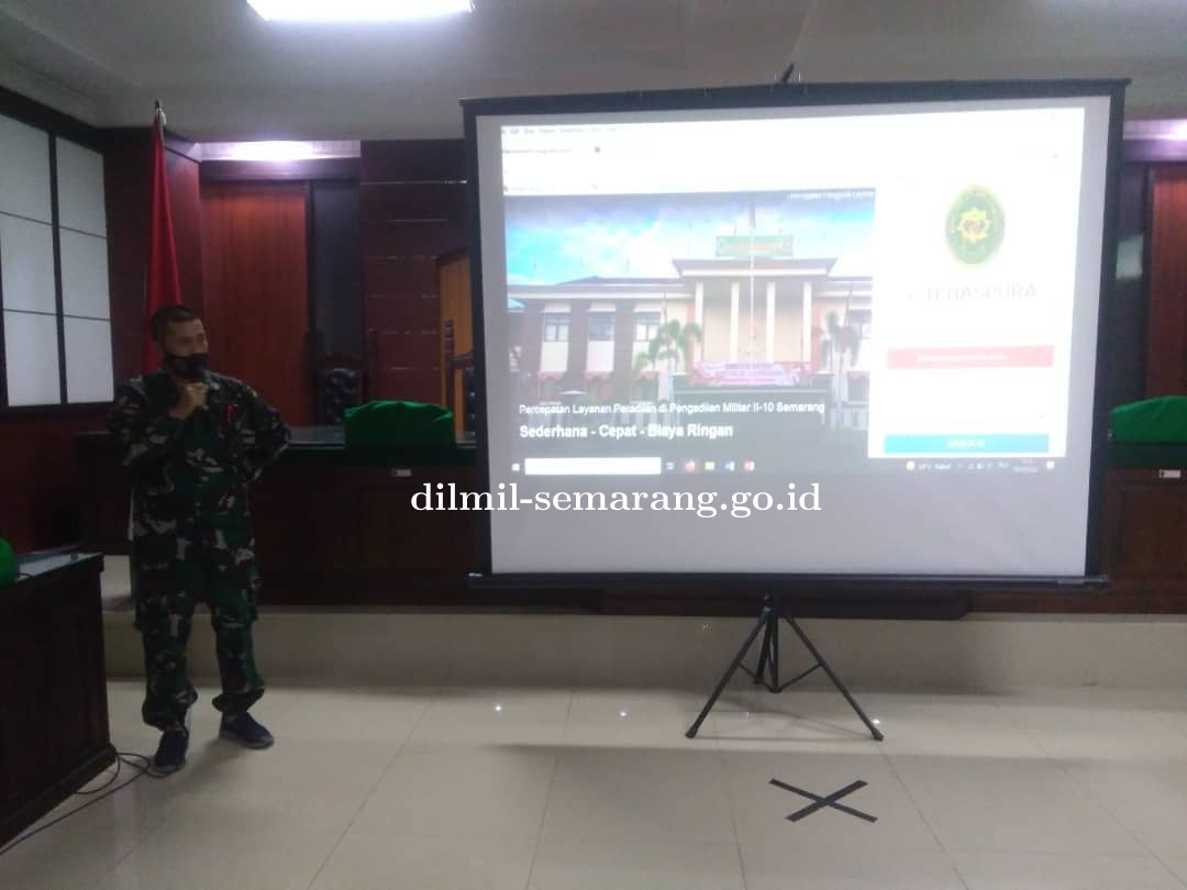 Sosialisasi aplikasi e-tebaspura Pengadilan Militer II-10 Semarang