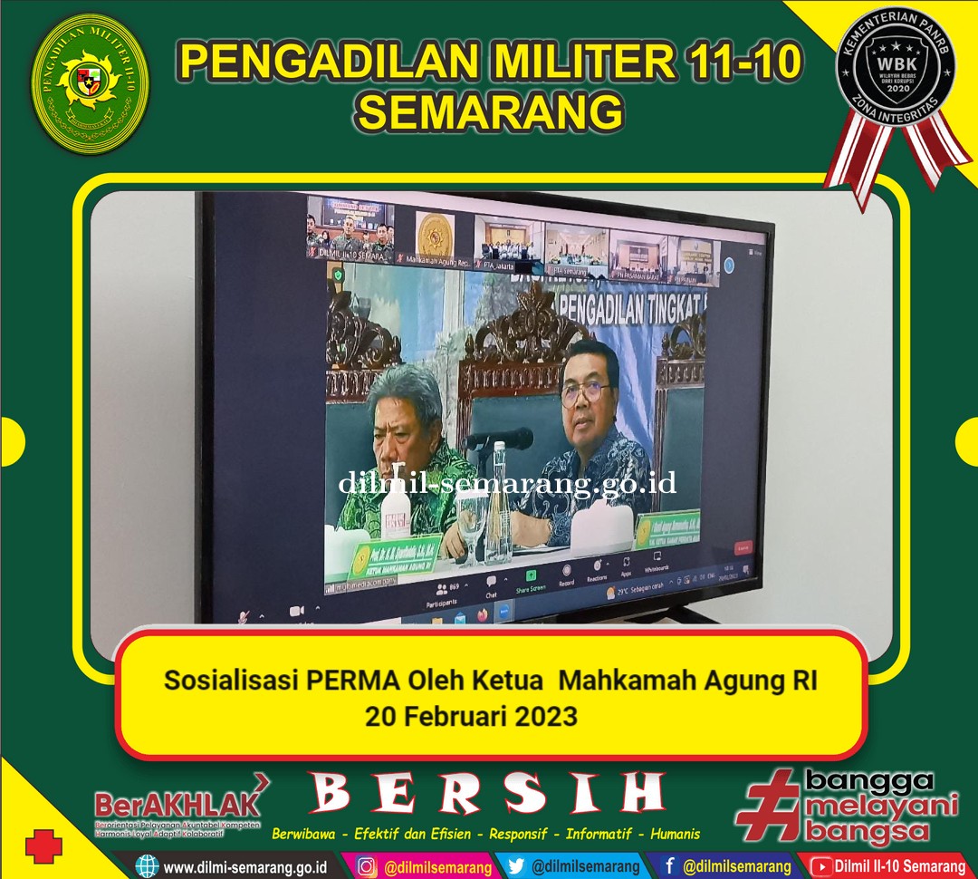 Sosialisasi Peraturan Mahkamah Agung terkait tentang Administrasi dan Persidangan Perkara Perdata dan Pidana Pada Pengadilan Tingkat Pertama, Banding, Kasasi, dan Peninjauan Kembali secara elektronik