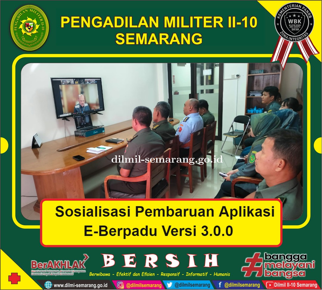 Sosialisasi Pembaruan Aplikasi e-BERPADU versi 3.0.0