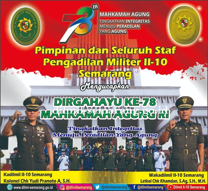DIRGAHAYU KE-78 MAHKAMAH AGUNG REPUBLIK INDONESIA