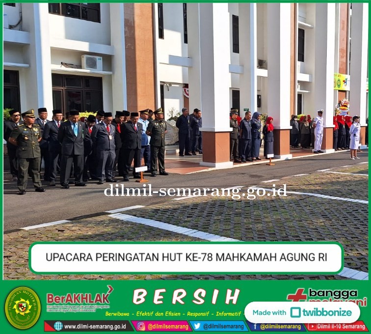 Upacara Peringatan HUT Ke-78 Mahkamah Agung RI di Pengadilan Tinggi Jawa Tengah 