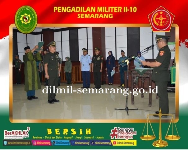 Penyumpahan dan Pelantikan Panitera Pengadilan Militer II-10 Semarang