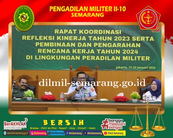 Rapat Koordinasi Refleksi Kinerja Tahun 2023 dan Pengarahan Rencana Kerja Tahun 2024 Di Lingkungan Peradilan Militer