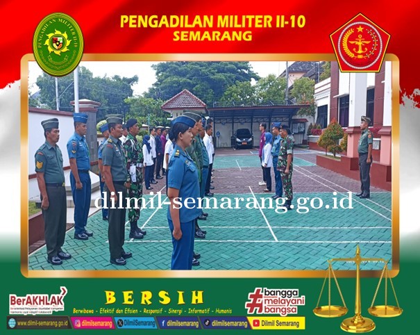 Apel pagi, Senin, 5 Februari 2024, diambil oleh Wakadilmil II-10 Semarang