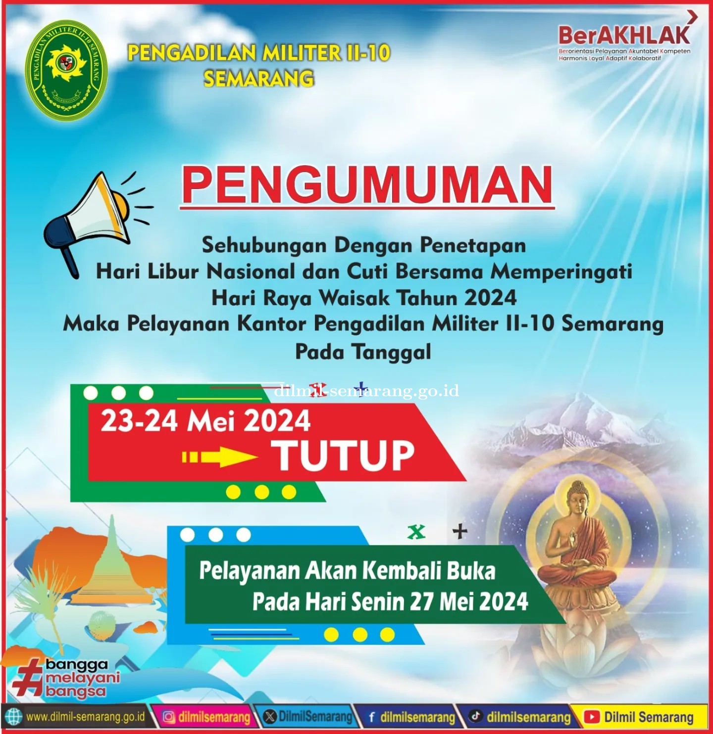 Libur Nasional dan Cuti Bersama Memperingati Hari Raya Waisak 23 Mei 2024