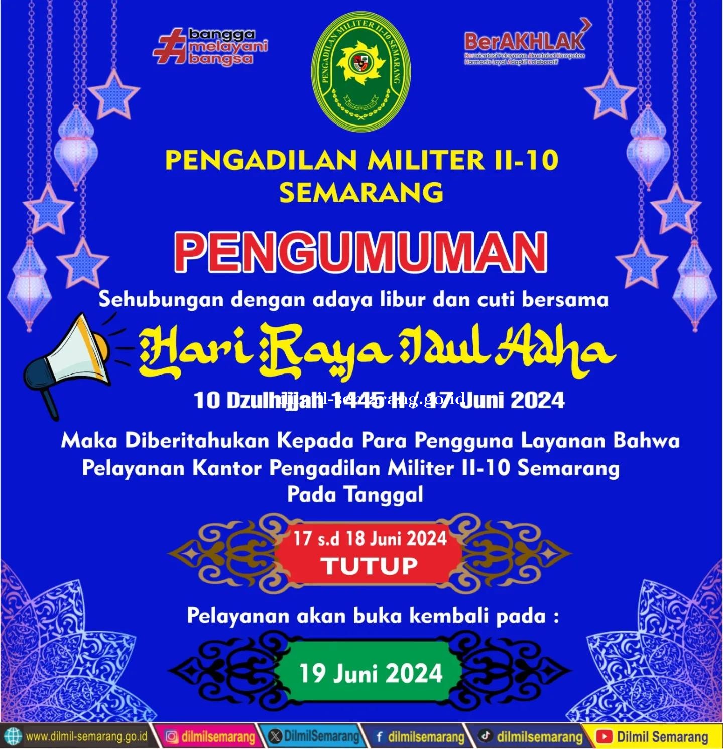 Libur dan cuti bersama Hari Raya Idul Adha 17 Juni 2024