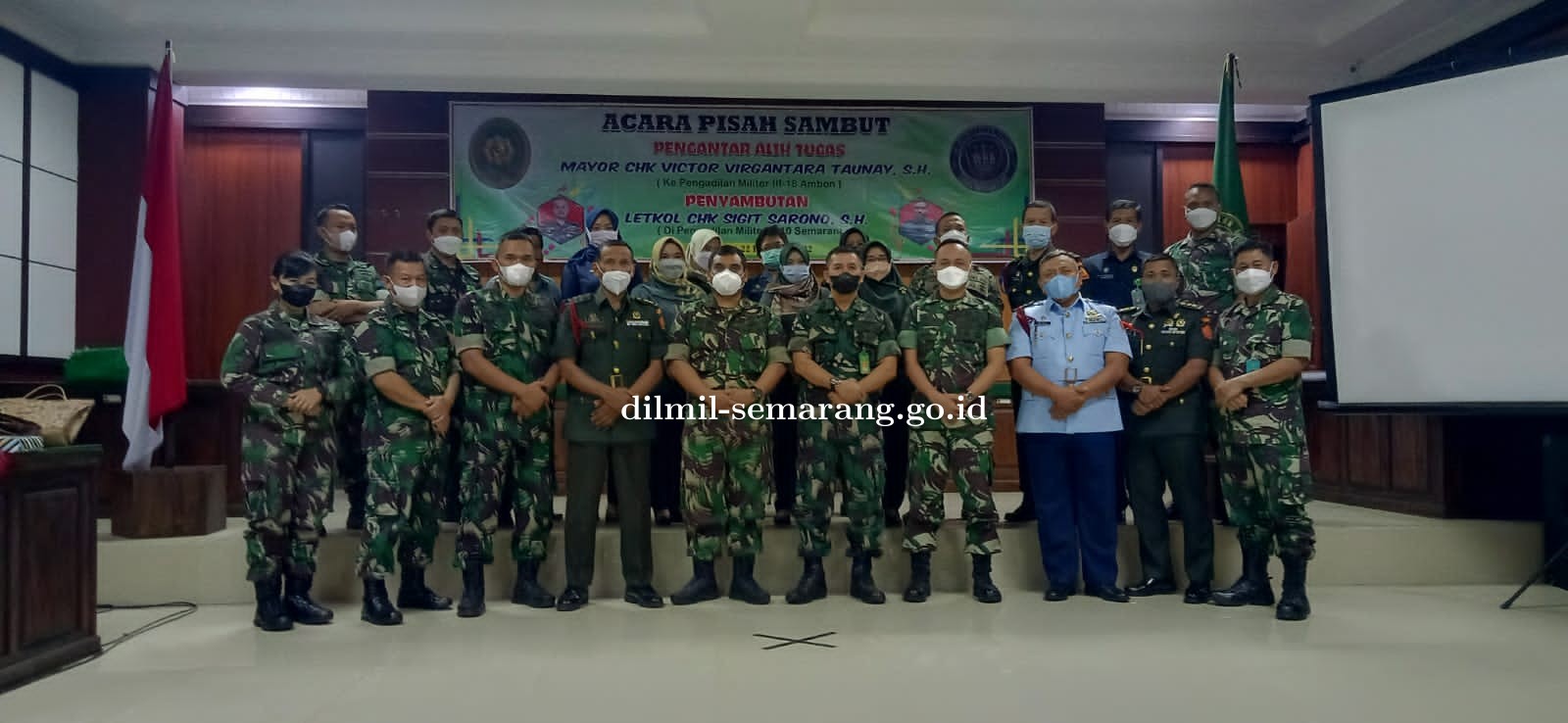 Acara Pengantar Tugas Mayor Chk Victor Virghantara T, S.H. dan Penyambutan Letkol Chk Sigit Sarono, S.H.
