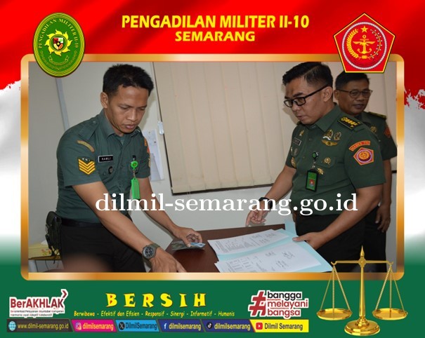 Pemeriksaan oleh Kadilmil II-10 Semarang terkait pertanggungjawaban pelaksanaan anggaran pendapatan dan belanja negara