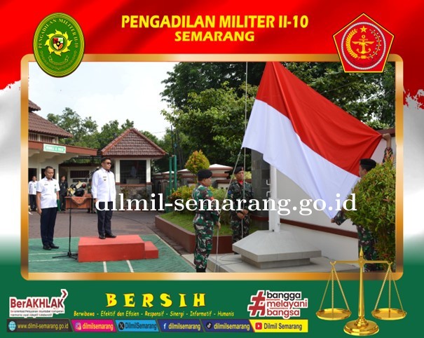 Upacara pengibaran bendera merah putih tanggal 17 Januari 2024