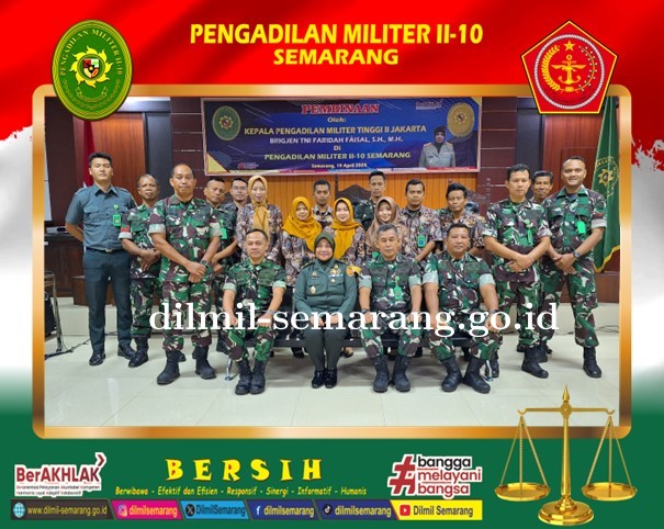 Kunjungan Kerja (Pembinaan) Kadimilti II Jakarta Brigjen TNI Faridah Faizal, S.H., M.H.