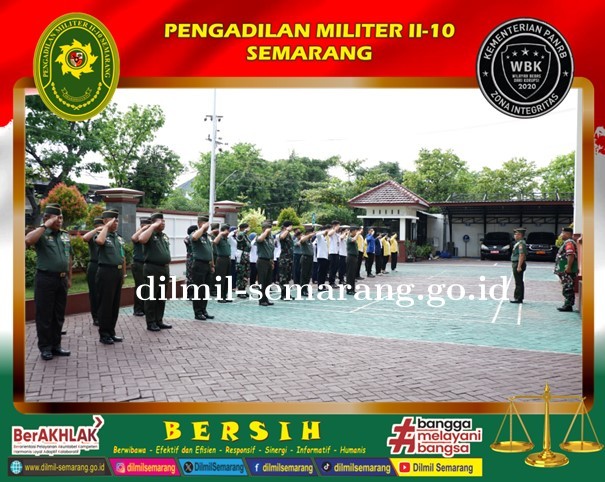 Apel pagi, Senin, 4 November 2024 diambil oleh Kadilmil II-10 Semarang