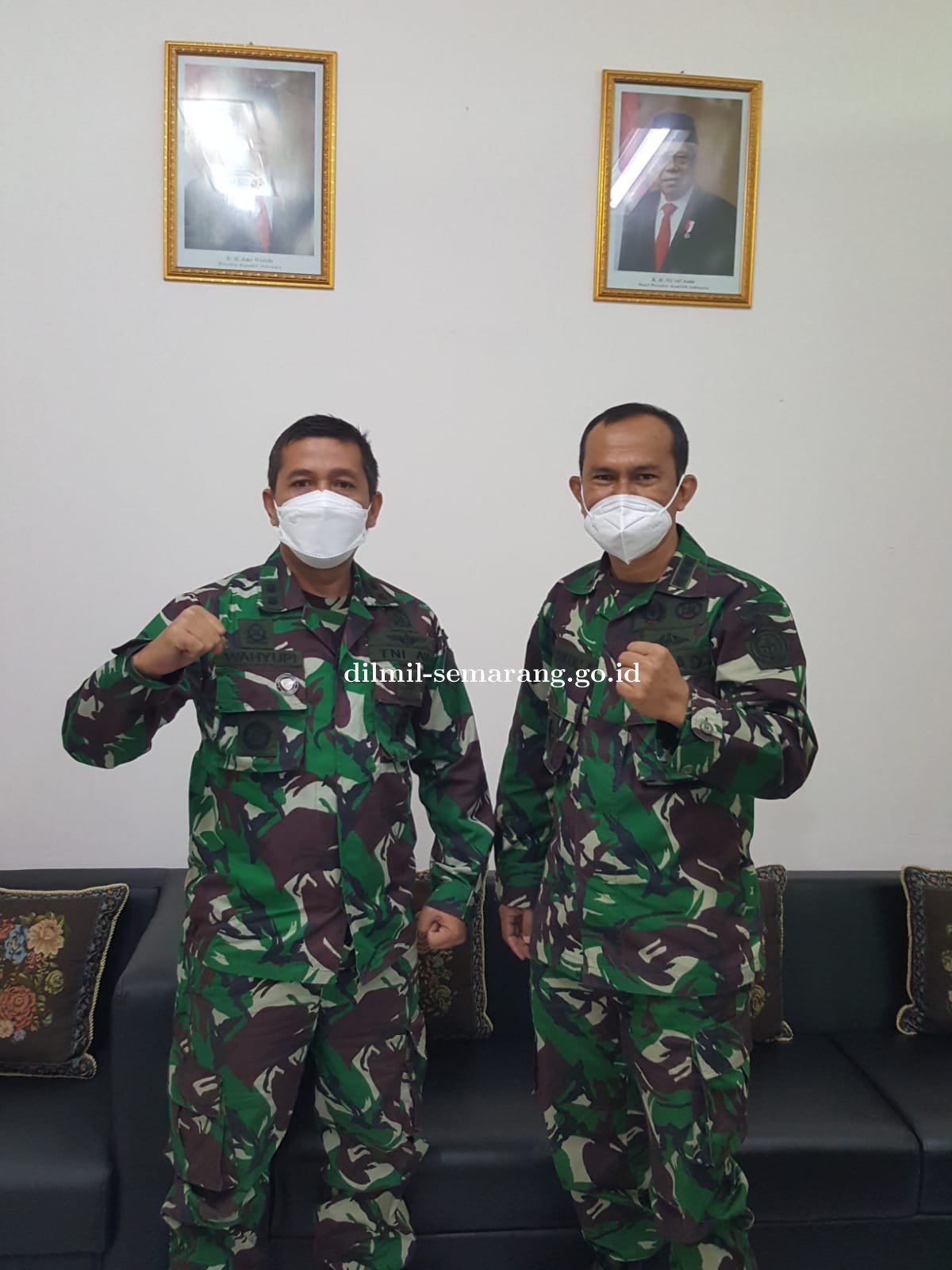 Kunjungan kerja dan silaturahmi PS. Kadilmil II-10 Semarang dengan Kaotmil II-09 Semarang yang baru