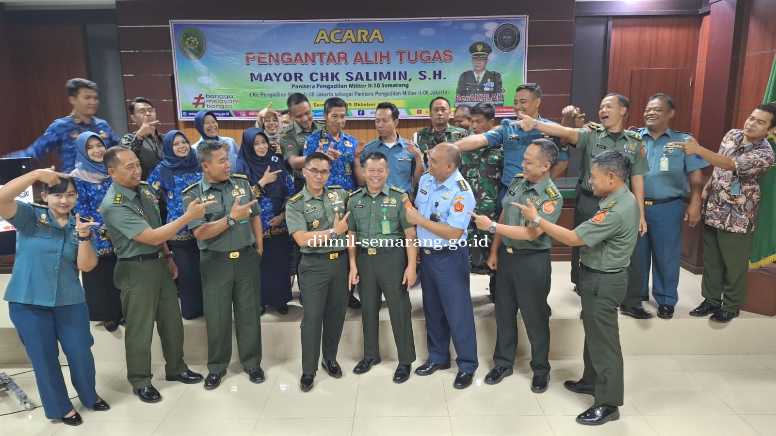Pelepasan alih tugas Mayor Chk Salimin, S.H. menjadi Panitera Pengadilan Militer II-08 Jakarta