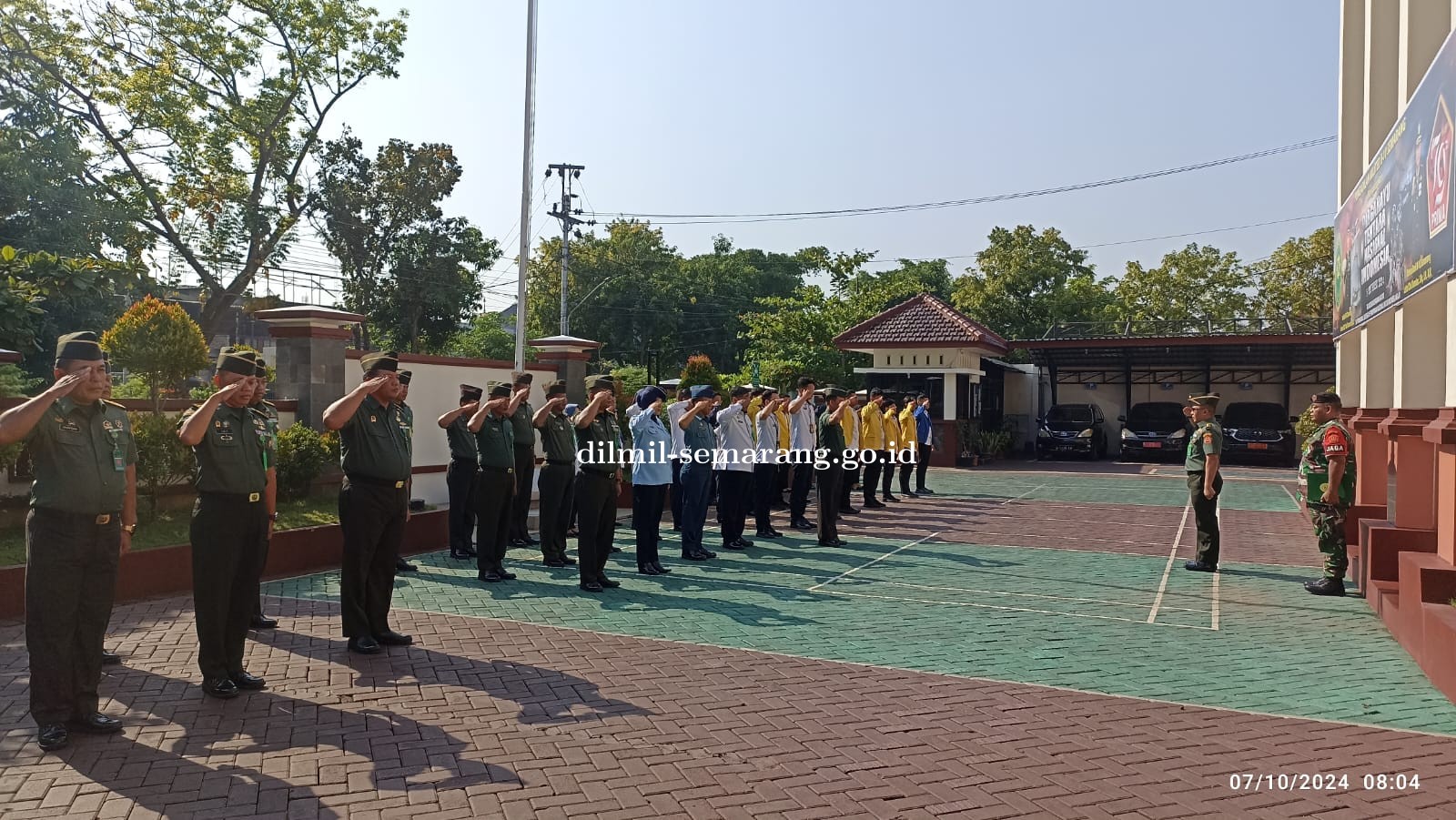 Apel pagi, Senin, 7 Oktober 2024 diambil oleh Kadilmil II-10 Semarang