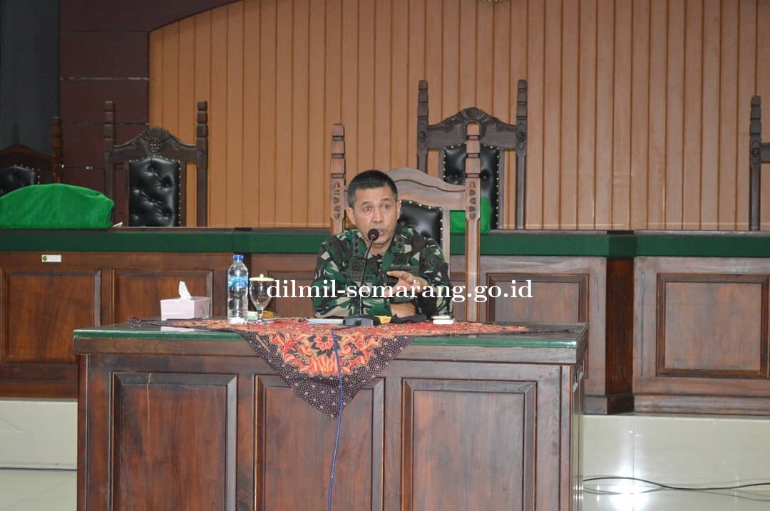 Pgs Kadilmil II-10 Semarang Letkol Sus Wahyupi, S.H., M.H. memimpin Monev bulan Desember TA 2020