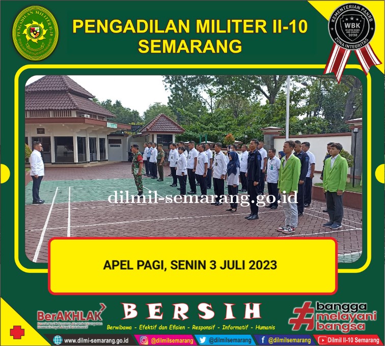 Apel pagi Senin, 3 Juli 2023