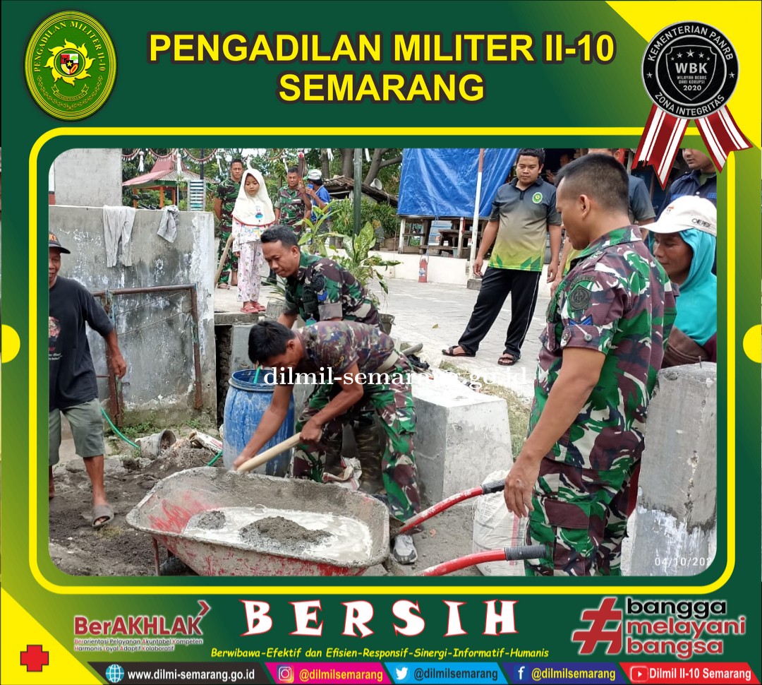 Bhakti Sosial menyambut HUT ke-77 TNI