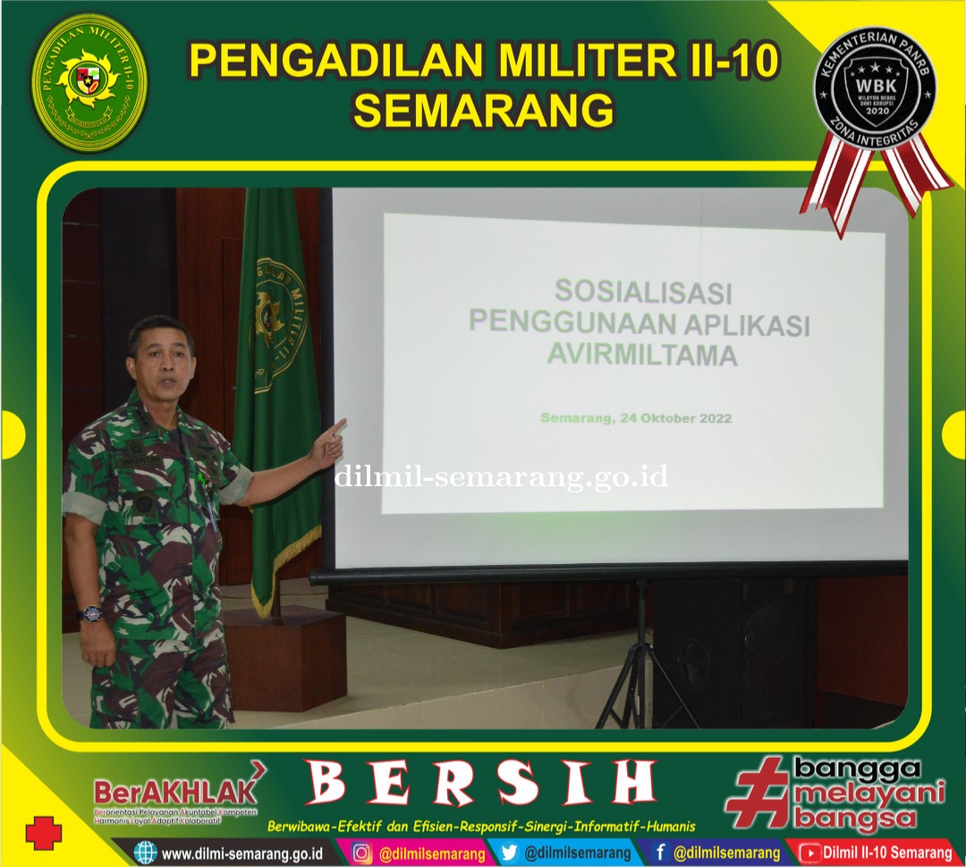 Sosialisasi aplikasi AVIRMILTAMA