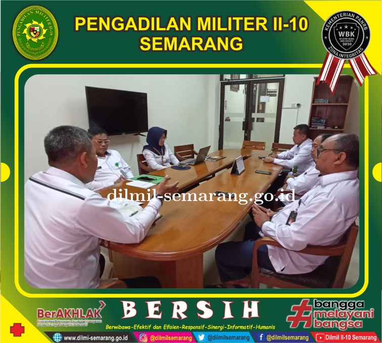 Rapat Tim Badan Pertimbangan jabatan dan Kepangkatan (Baperjakat) Pengadilan Militer II-10 Semarang