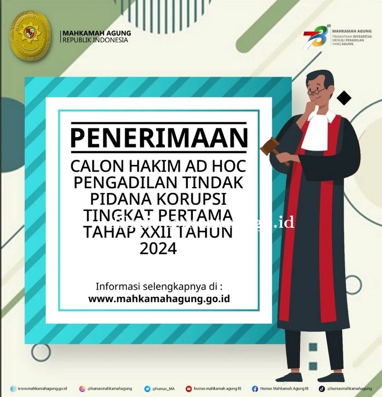 Seleksi Calon Hakim Ad Hoc Pengadilan Tindak Pidana Korupsi Tahun 2024 